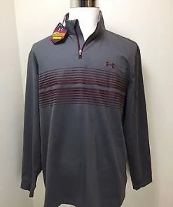 Apparel Men's Under Armour Infrared Long Sleeve Heartbeat 1/4 ZIP-1248111-GREY