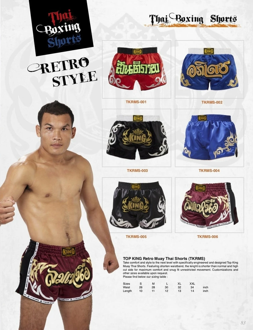 Muay Thai Shorts TOP KING MUAY THAI KICKBOXING SHORTS -TKTBS-094