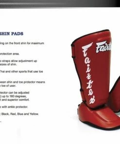 Protection Fairtex Detachable Twister Shin Guards - SP7 - Special Padded Straps