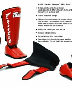 Protection Fairtex Detachable Twister Shin Guards - SP7 - Special Padded Straps