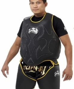 Top King Body And Thigh Protector Set - TKBDTP - Black & Yellow