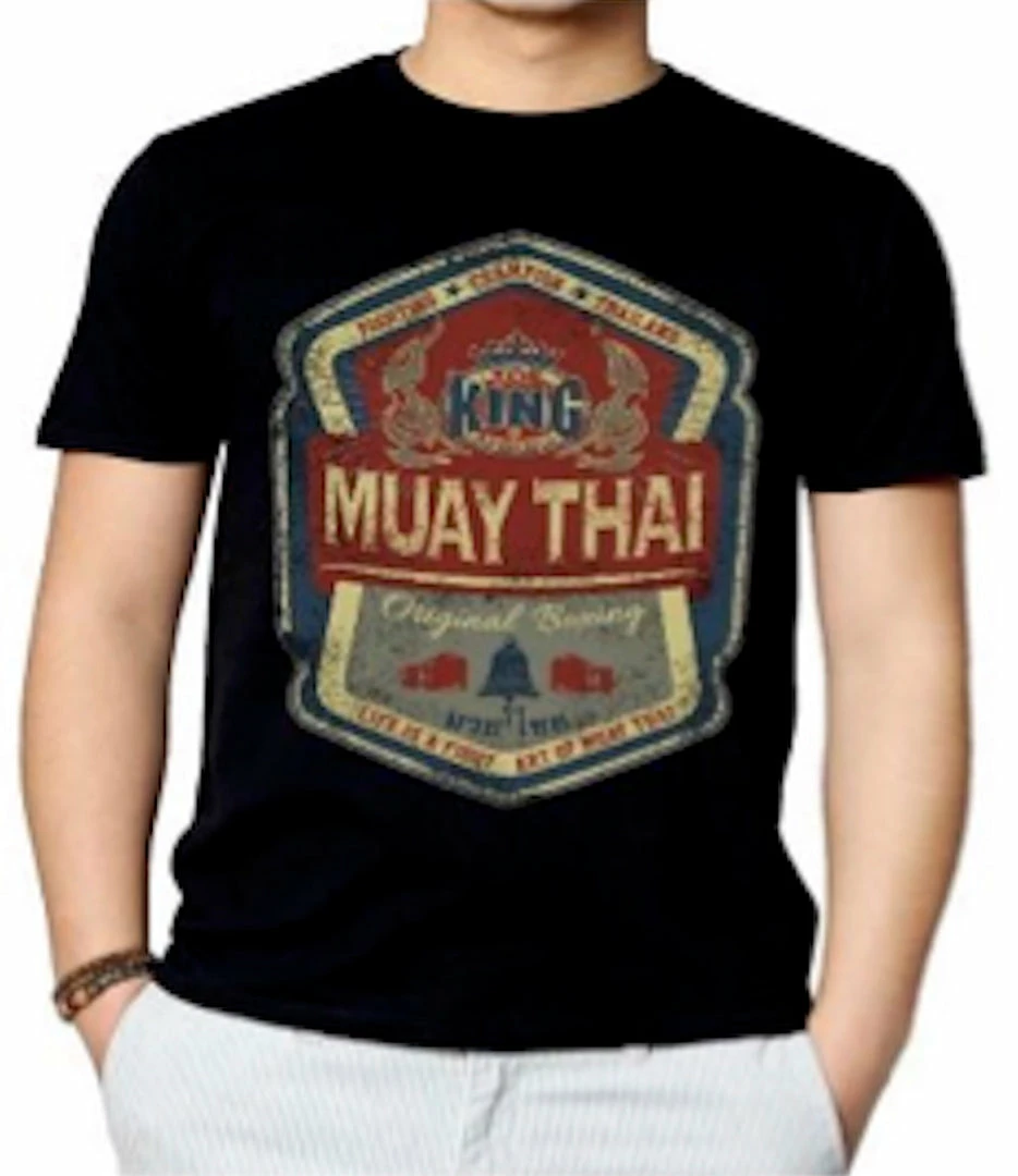 Top King "MUAY THAI" Short Sleeve T-Shirt - Micro Brushing - Velvety Soft Apparel