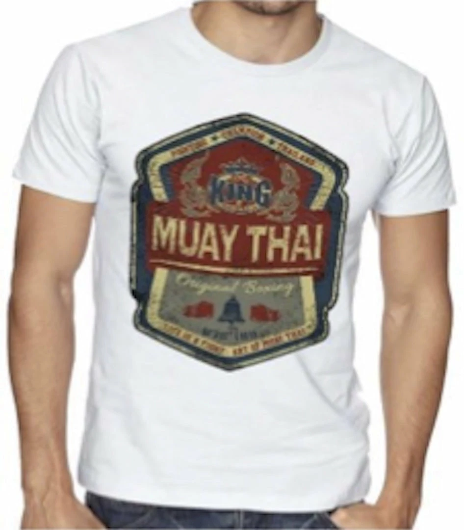 Top King "MUAY THAI" Short Sleeve T-Shirt - Micro Brushing - Velvety Soft Apparel