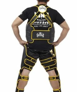 Top King Body And Thigh Protector Set - TKBDTP - Black & Yellow