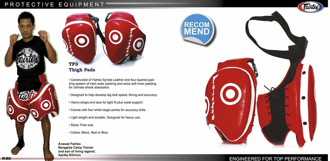 Pads & Mitts Fairtex Lightweight And Durable Thigh Pads - TP3 - Four Layered Padding System