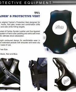 Fairtex Trainer's Protective Vest - TV1 - Black