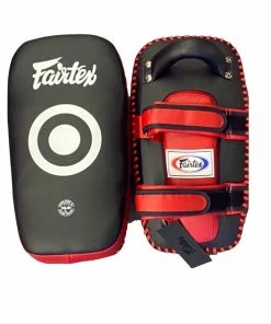 Fairtex Muay Thai Kickboxing Lightweight Thai Pads - KPLC5 - Black/Red - Sold As A Pair