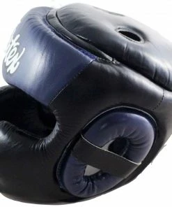 Fairtex Padded Top Diagonal Vision Headgear - HG13PD - Genuine Leather