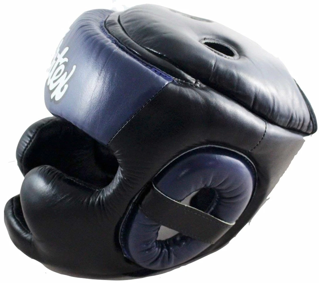 Fairtex Padded Top Diagonal Vision Headgear - HG13PD - Genuine Leather