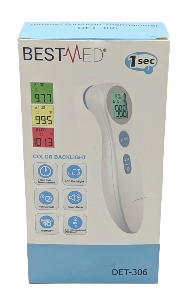BESTMED 1 Second Infrared Thermometer For Children & Adults Forehead - DET-306