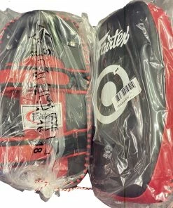 Fairtex Muay Thai Kickboxing Lightweight Thai Pads - KPLC5 - Black/Red - Sold As A Pair