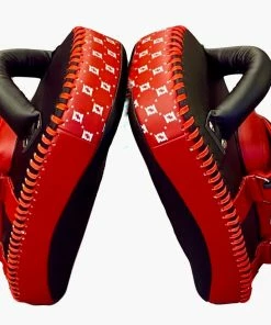 Fairtex Muay Thai Kickboxing Lightweight Thai Pads - KPLC5 - Black/Red - Sold As A Pair