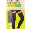 Gaiam Yoga Compression Thigh-High Leg Sleeves - All Day Support & Relief