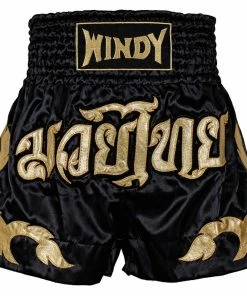 Windy Muay Thai Shorts - Black & Gold