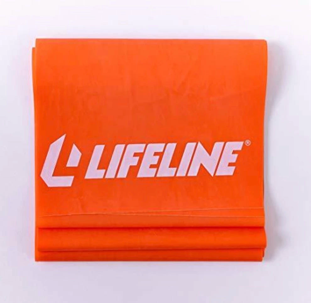 Lifeline Flat Band-LEVEL 2 Light - Rubber Resistance Tool For Stamina + Strength -Orange Color Accessories