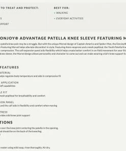 Accessories Donjoy Advantage Kid’s Patella Knee Sleeve Featuring Marvel