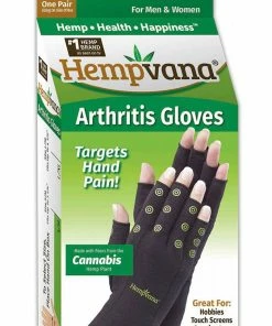 Hempvana Arthritis Gloves For Men And Women - Targets Hand Pain -1 Pair Compression Support Gloves Accessories