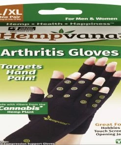 Hempvana Arthritis Gloves For Men And Women - Targets Hand Pain -1 Pair Compression Support Gloves Accessories