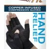Copper Fit Hand Relief Compression Gloves - Helps Relieve Stiffness & Soreness In Your Wrist - As Seen On TV -