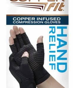 Copper Fit Hand Relief Compression Gloves - Helps Relieve Stiffness & Soreness In Your Wrist - As Seen On TV -