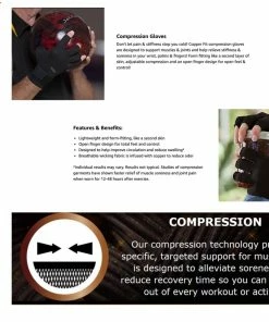 Copper Fit Hand Relief Compression Gloves - Helps Relieve Stiffness & Soreness In Your Wrist - As Seen On TV -