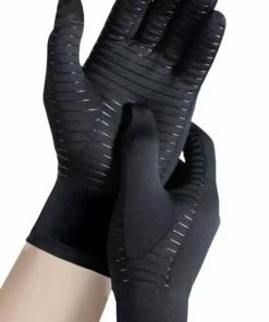 Copper Fit Guardwell Hand Protector Gloves - Black - One Pair