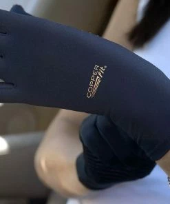 Copper Fit Guardwell Hand Protector Gloves - Black - One Pair