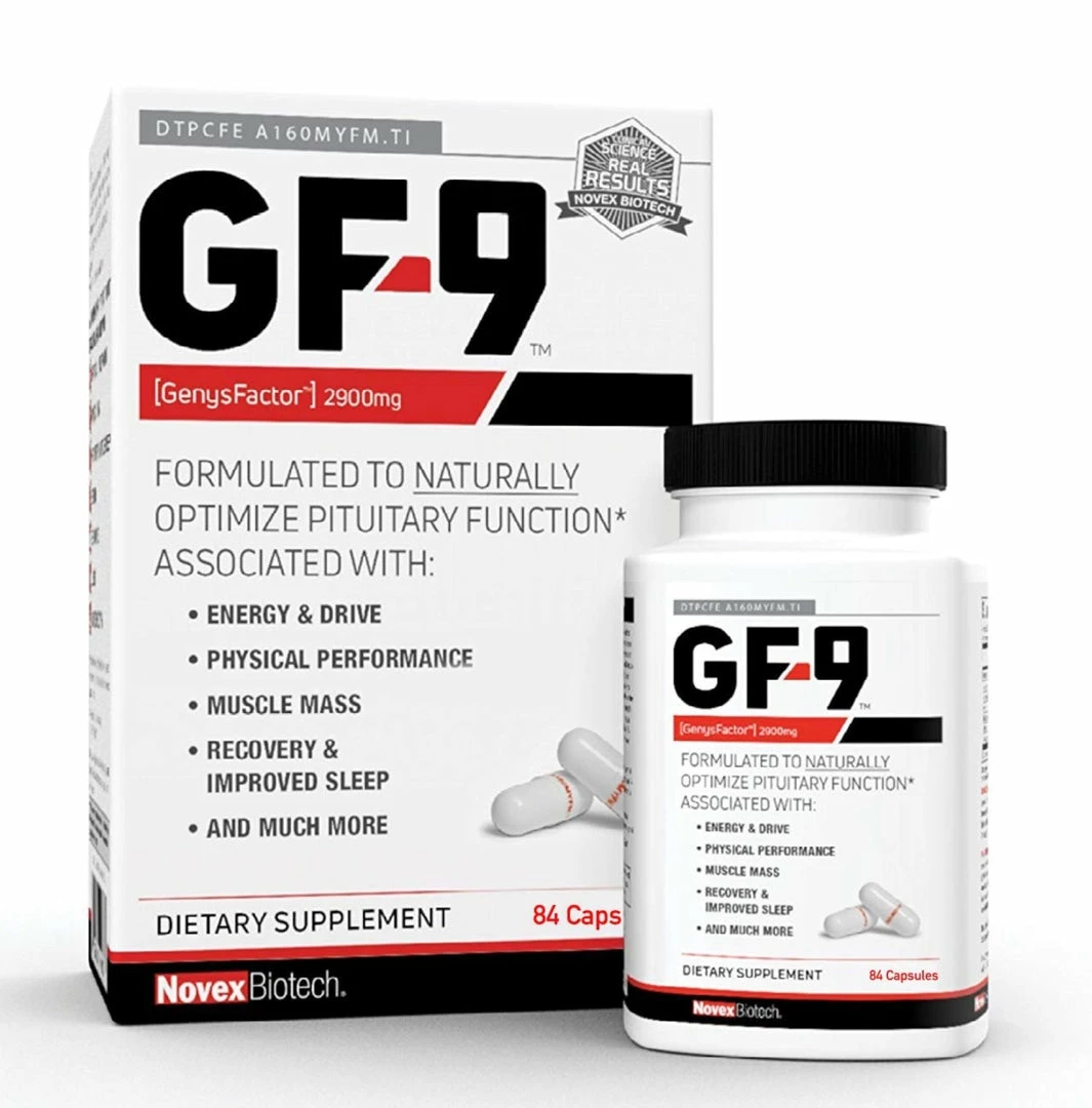 Novex Biotech GF-9 Human Growth Hormone - 84 Capsules - 682% Mean Increase In Natural Growth Hormone Levels