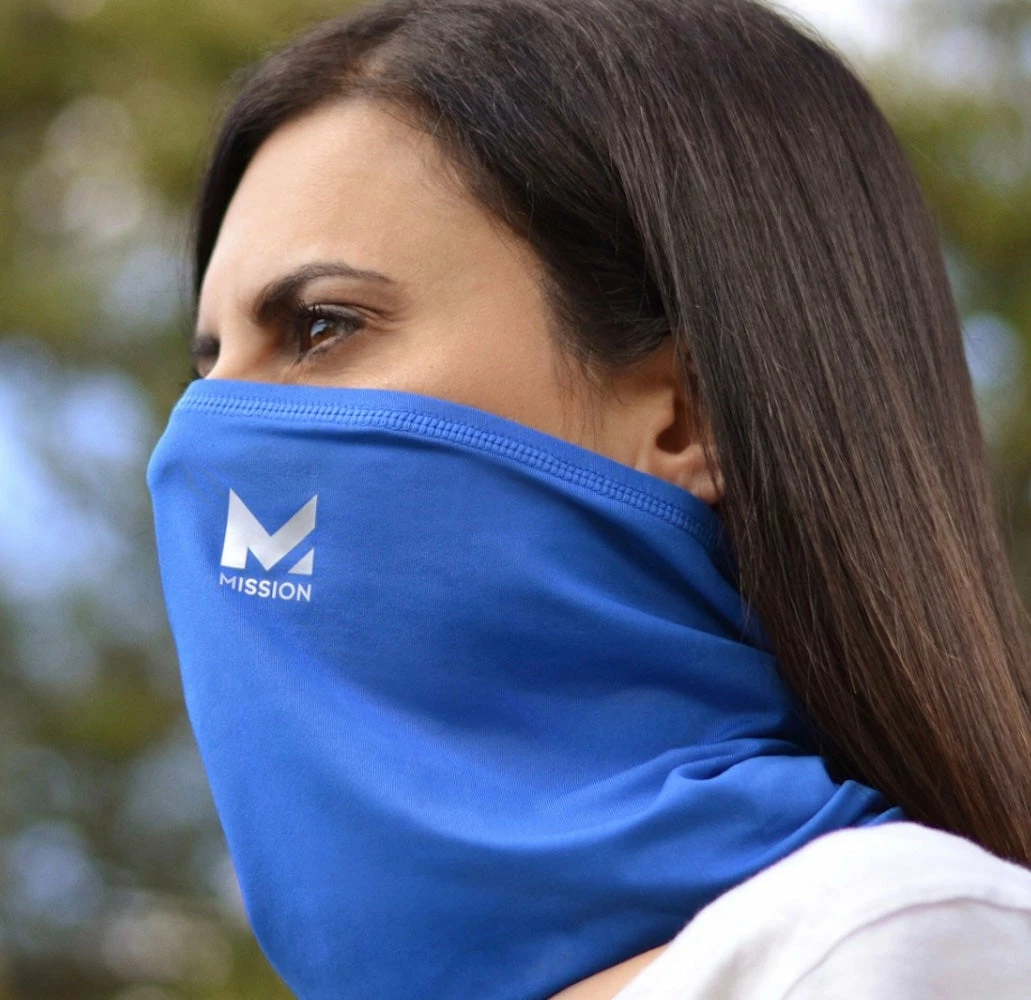Mission Cooling Neck Gaiter - Blue Color Multifunctional Face & Neck Cover