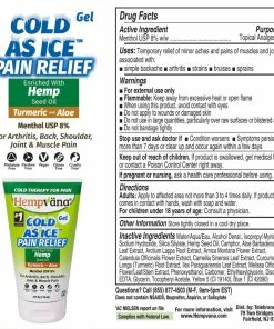 Hempvana Cold As Ice Clear Pain Relief Gel 4 Oz.