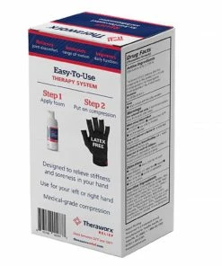 Theraworx Relief Joint Discomfort & Inflammation Foam - 1 Compression Glove & 3.4oz Bottle Foam (S/M) Accessories