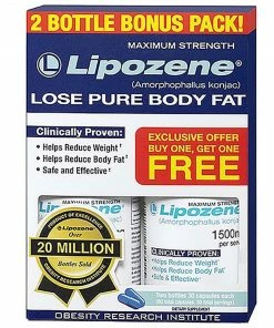 Maximum Strength Lipozene(Amorphophallus Konjac) - Lose Pure Body Fat - 2 Bottle Bonus Pack Accessories