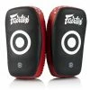 Pads & Mitts Fairtex Muay Thai Kickboxing Curved Small Lightweight Thai Pads - KPLC6 - Black/Red - Sold As A Pair