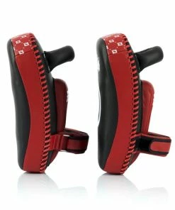 Pads & Mitts Fairtex Muay Thai Kickboxing Curved Small Lightweight Thai Pads - KPLC6 - Black/Red - Sold As A Pair