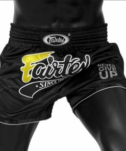 FAIRTEX SLIM CUT MUAY THAI SHORTS - BS1708 - BLACK