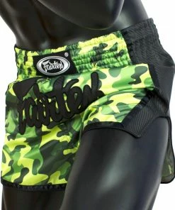 FAIRTEX SLIM CUT MUAY THAI SHORTS - BS1710 - Green Camo