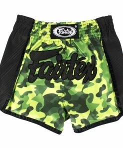 FAIRTEX SLIM CUT MUAY THAI SHORTS - BS1710 - Green Camo