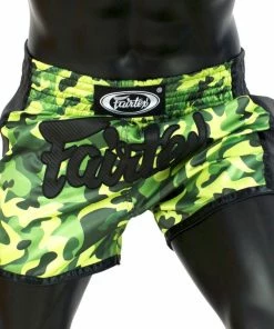 FAIRTEX SLIM CUT MUAY THAI SHORTS - BS1710 - Green Camo