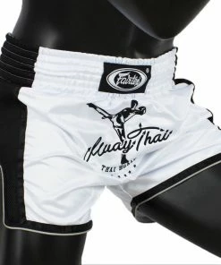 FAIRTEX SLIM CUT MUAY THAI SHORTS - BS1707 - White