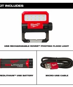 Milwaukee Rechargable 550 Lumens LED Rechargeable Pivoting Flood Light Accessories