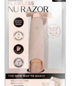 Flawless Nu Razor Hair Remover By Finishing Touch -18K Gold Plated Accessories