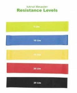 MInd Reader Resistance Band Set - 5 Different Resistance Strength Levels Accessories