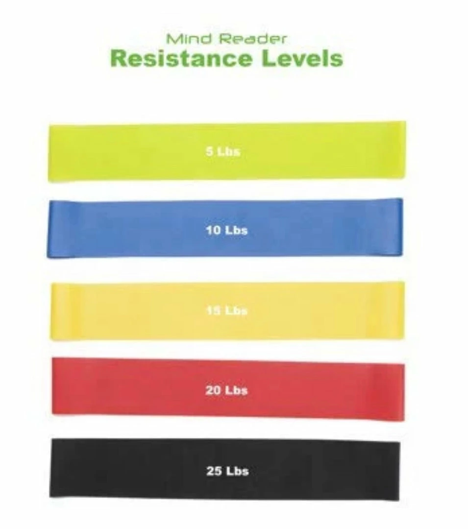 MInd Reader Resistance Band Set - 5 Different Resistance Strength Levels Accessories