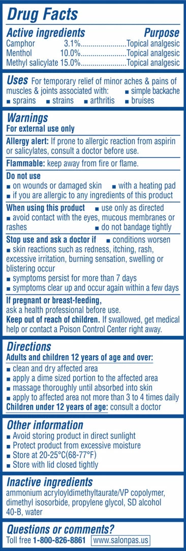 Salonpas Deep Relieving Gel 8-Hour Fast-Acting Pain Relief - 2.75 Oz Tube Accessories