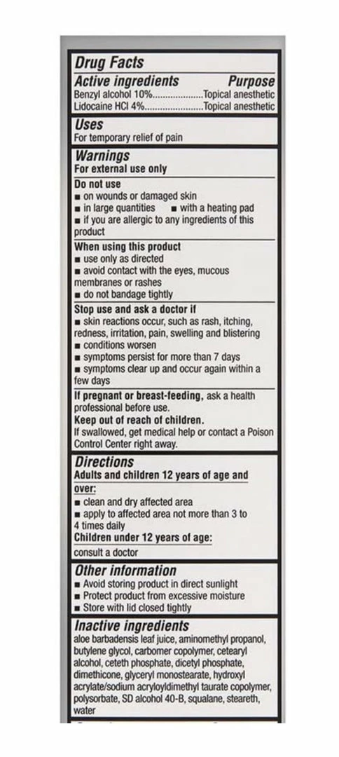 Salonpas Lidocaine Plus Pain Relieving Cream - 3.0 Oz