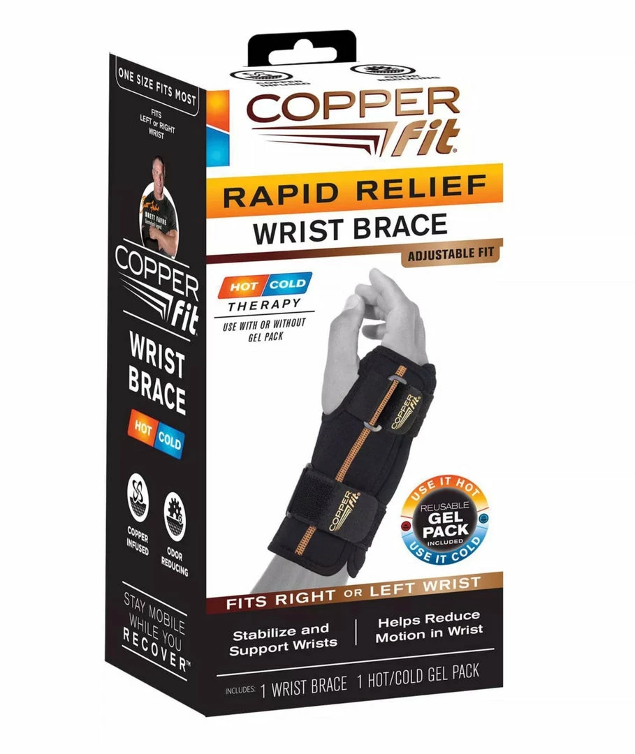 Copper Fit Rapid Relief Wrist Brace - Hot/Cold Therapy - Keeps You Healthy Accessories