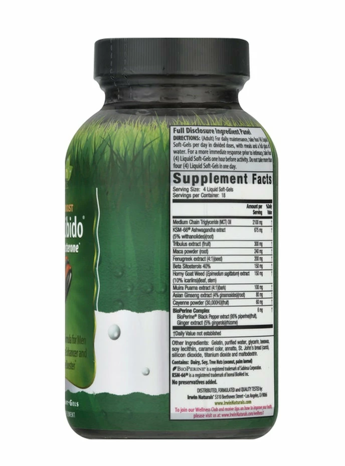 Irwin Naturals, Steel-Libido Peak Testosterone - 75 Liquid Soft-Gels