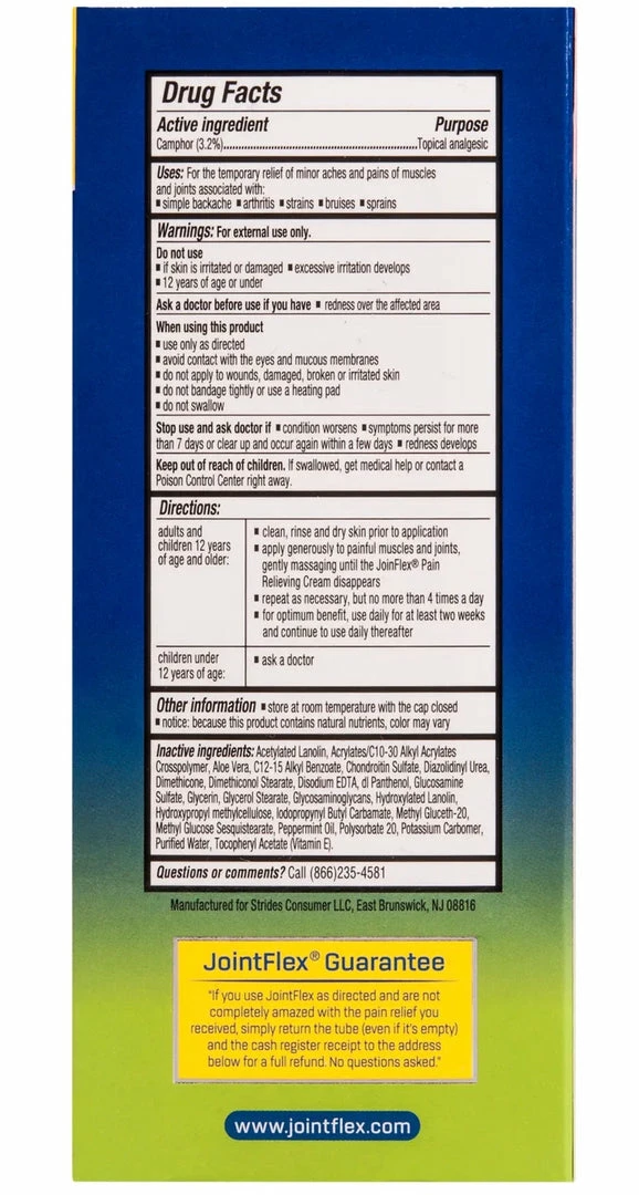 Joint Flex JointFlex Pain Relief Cream - 4 Oz - Effectively Reduces Joint Pain