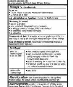 Joint Flex Accessories JointFlex Pain Relief Cream - 3 Ounce - With Natural Turmeric