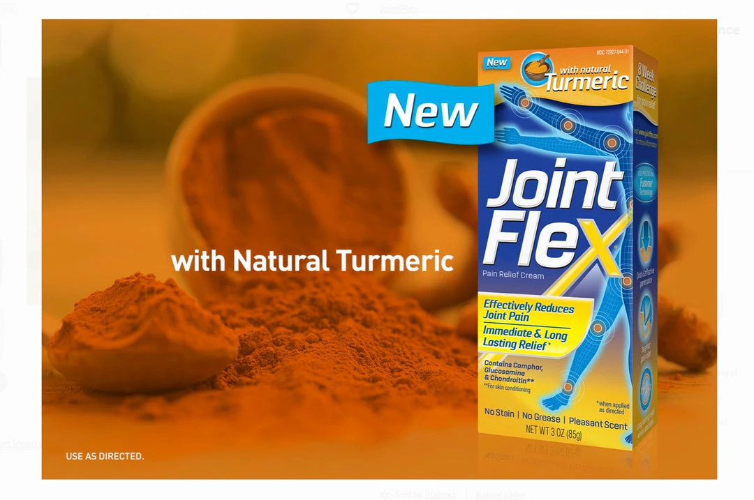 Joint Flex Accessories JointFlex Pain Relief Cream - 3 Ounce - With Natural Turmeric